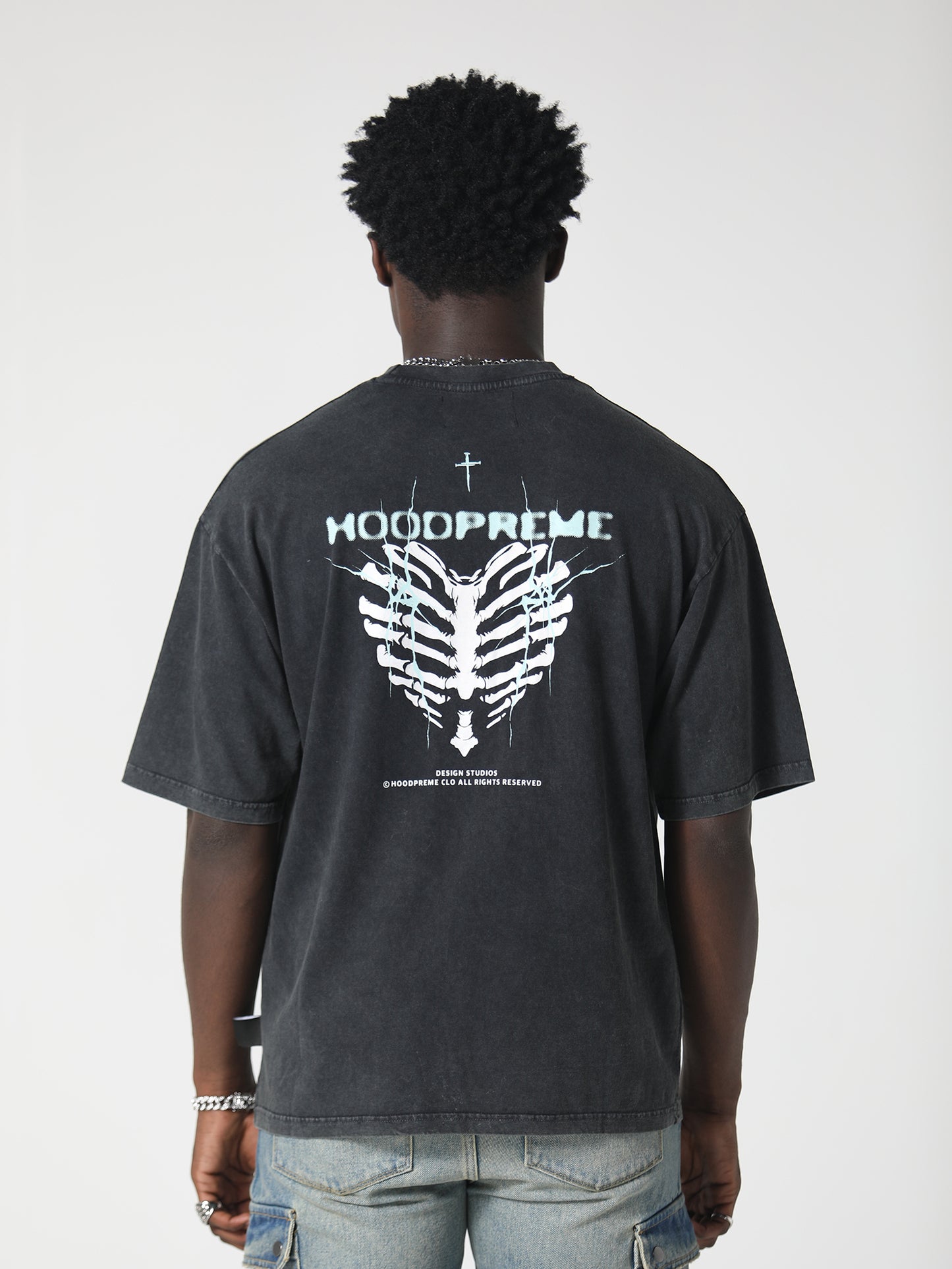 RIB CAGE T-SHIRT WASHED BLACK