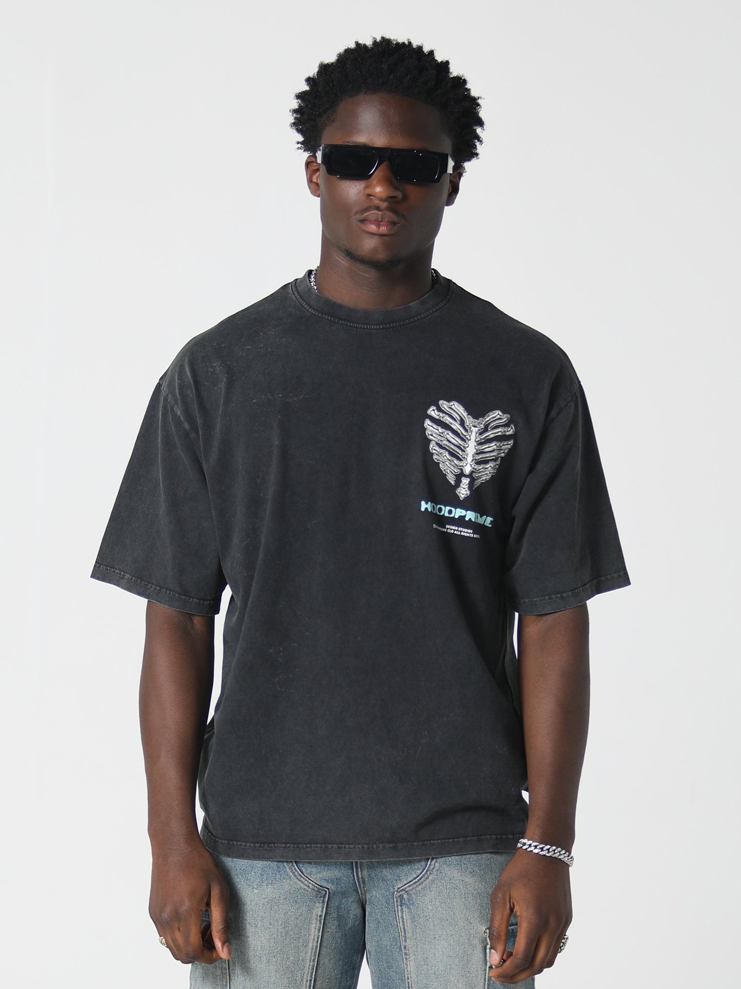 CHROME HEART T-SHIRT WASHED BLACK