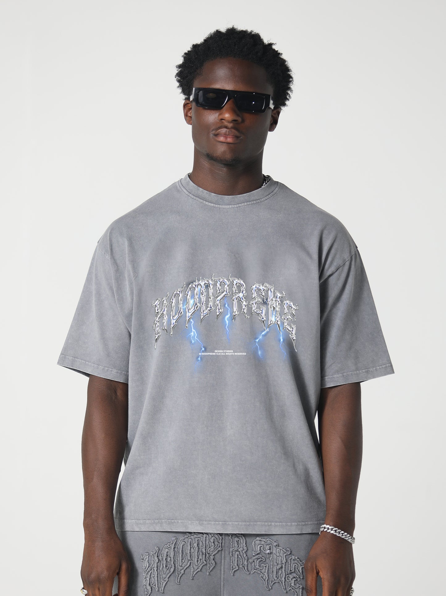 LIGHTENING T-SHIRT WASHED GREY