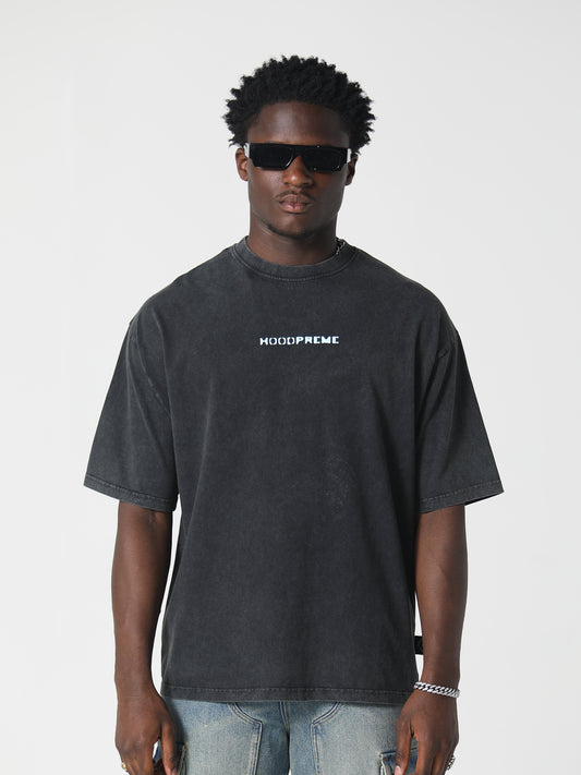 RIB CAGE T-SHIRT WASHED BLACK