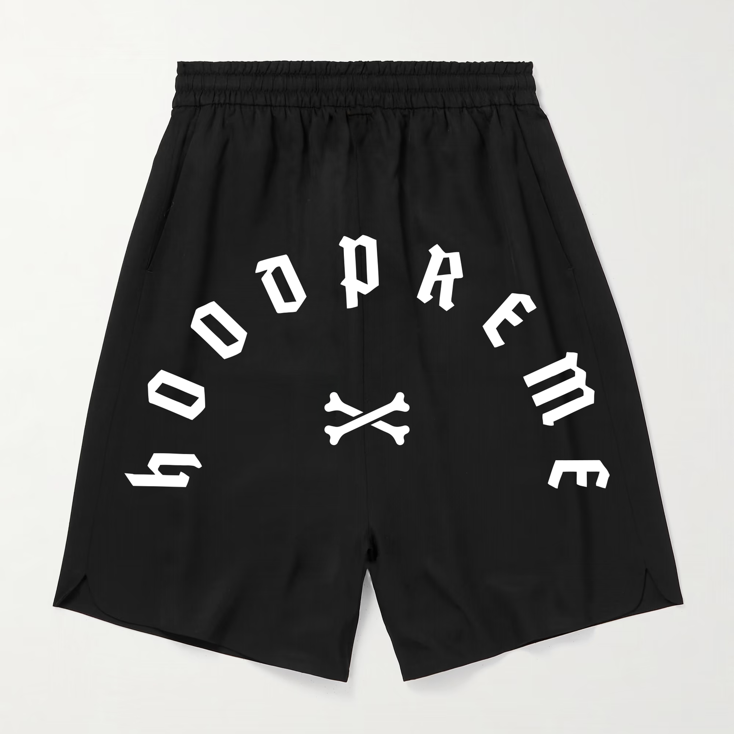 HEAVY APLIQUE SHORT BLACK