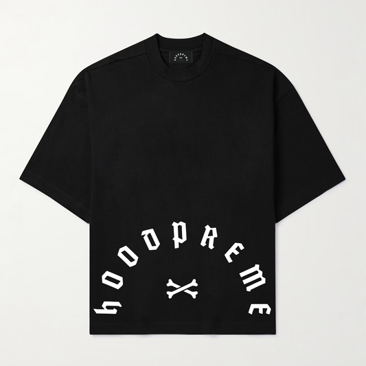 HEAVY APLIQUE T-SHIRT BLACK