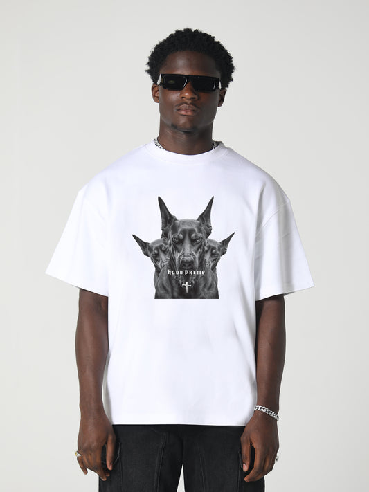 ON GUARD T-SHIRT WASHED WHITE