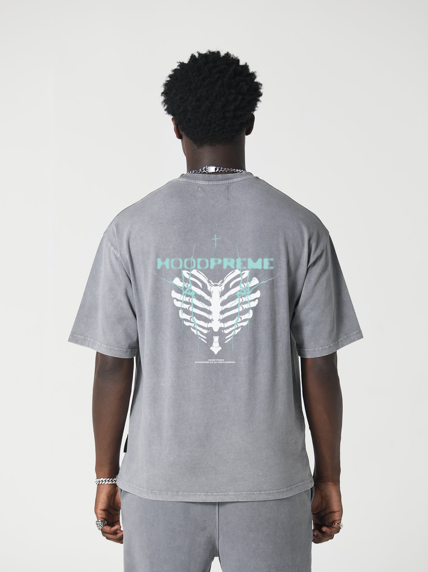 RIB CAGE T-SHIRT WASHED GREY